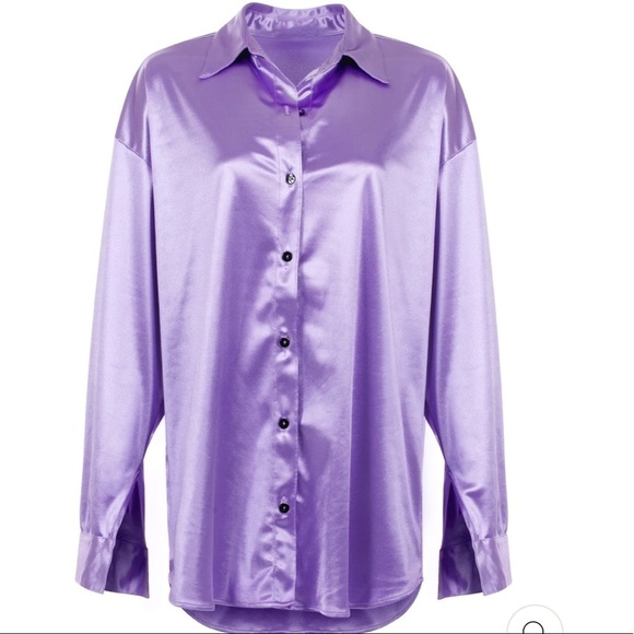 LAINA Rauma SET Small Lavender satin Club Bed Top Drawstring pants - Picture 9 of 12